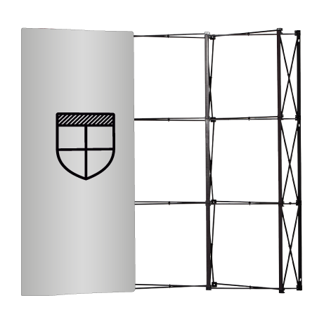 Pop-Up Faltwand | 2 x 3 Felder gebogen | einseitig bedruckt