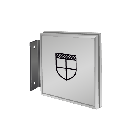 Fahnenschild | System Karlsruhe | 21 cm x 21 cm