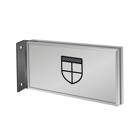 Fahnenschild | System Karlsruhe | 29,7 cm x 15 cm